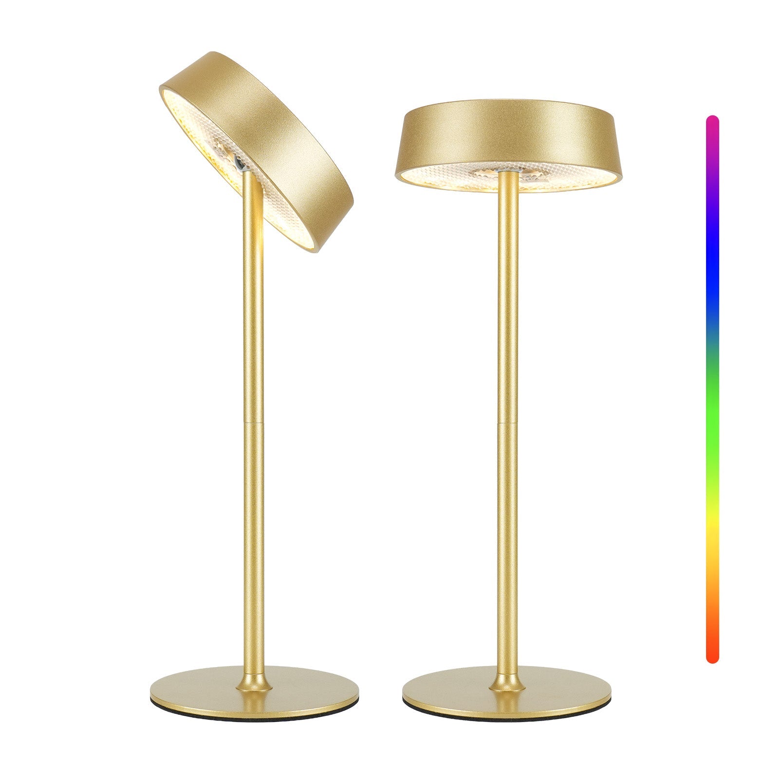 Cordless Lamp, Rechargeable Table Lamp, Battery Operated, RGB Dimmable Touch Control, 3 Color Temperatures, LED Memory Function, Portable Outdoor Waterproof Desk Lamp, Restaurant Dining Patio Kitchen - EZVALO