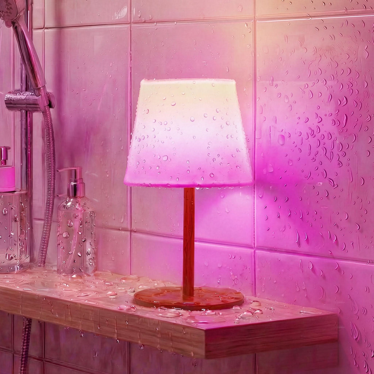 EZVALO Spa - Like Shower Lamp – Waterproof Bathroom Lamp with Remote, Rechargeable Cordless Mood Light, 3 Color Temps & 80 RGB Colors for Relaxing Bathroom & Bathtub Experience - EZVALO