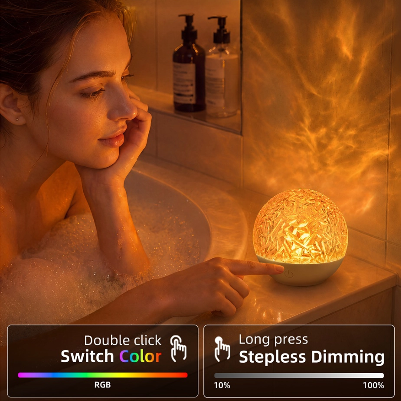 EZVALO Spa-Like RGB Shower Lamp