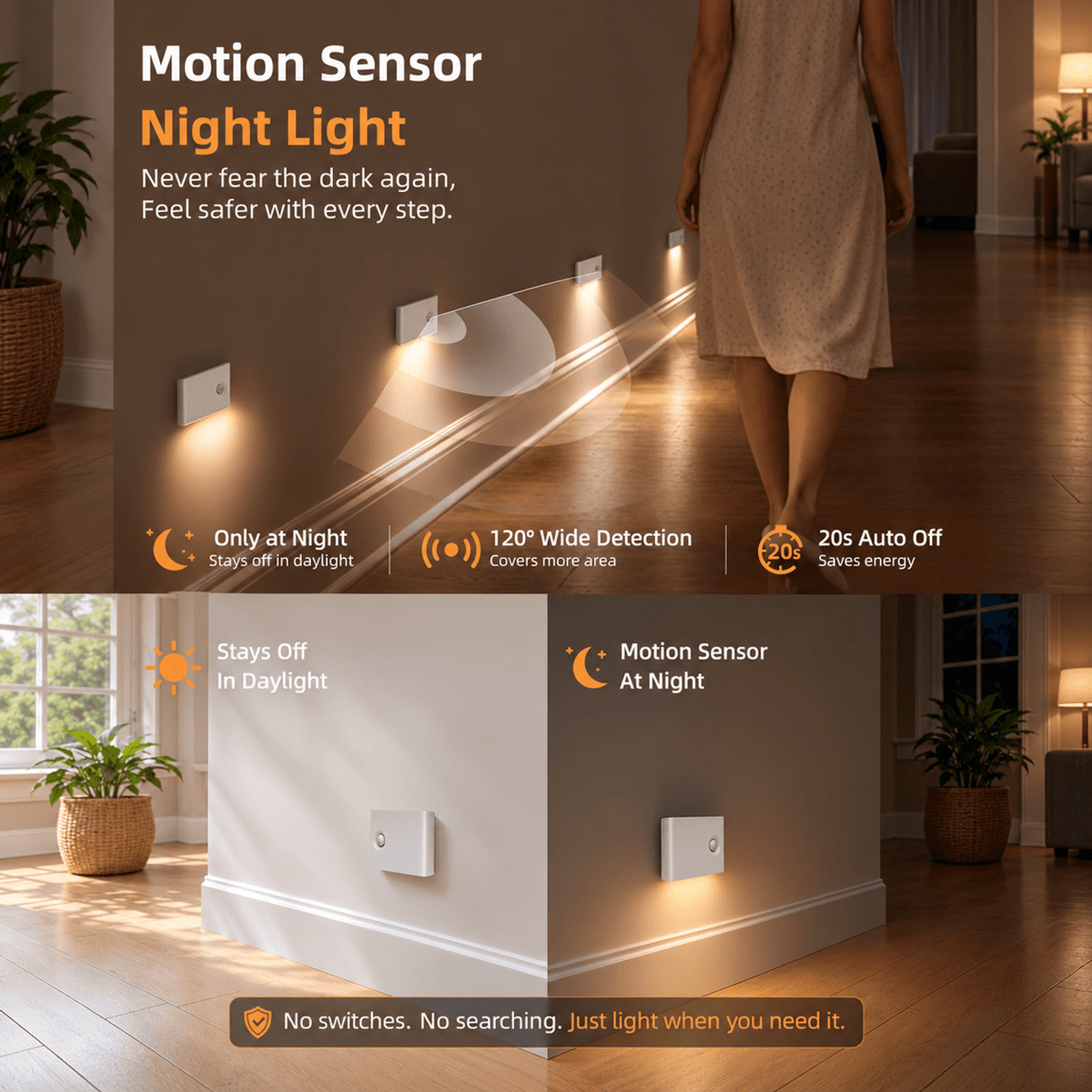 EZVALO EZNL01 Motion Sensor Night Lights - EZVALO